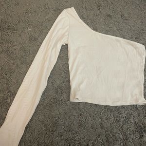 Garage one shoulder crop top